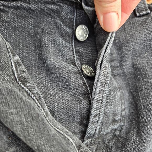 Buck Mason USA Standard Fit Jeans Sz 36x 32.5 Black Denim Button Fly - Picture 10 of 12